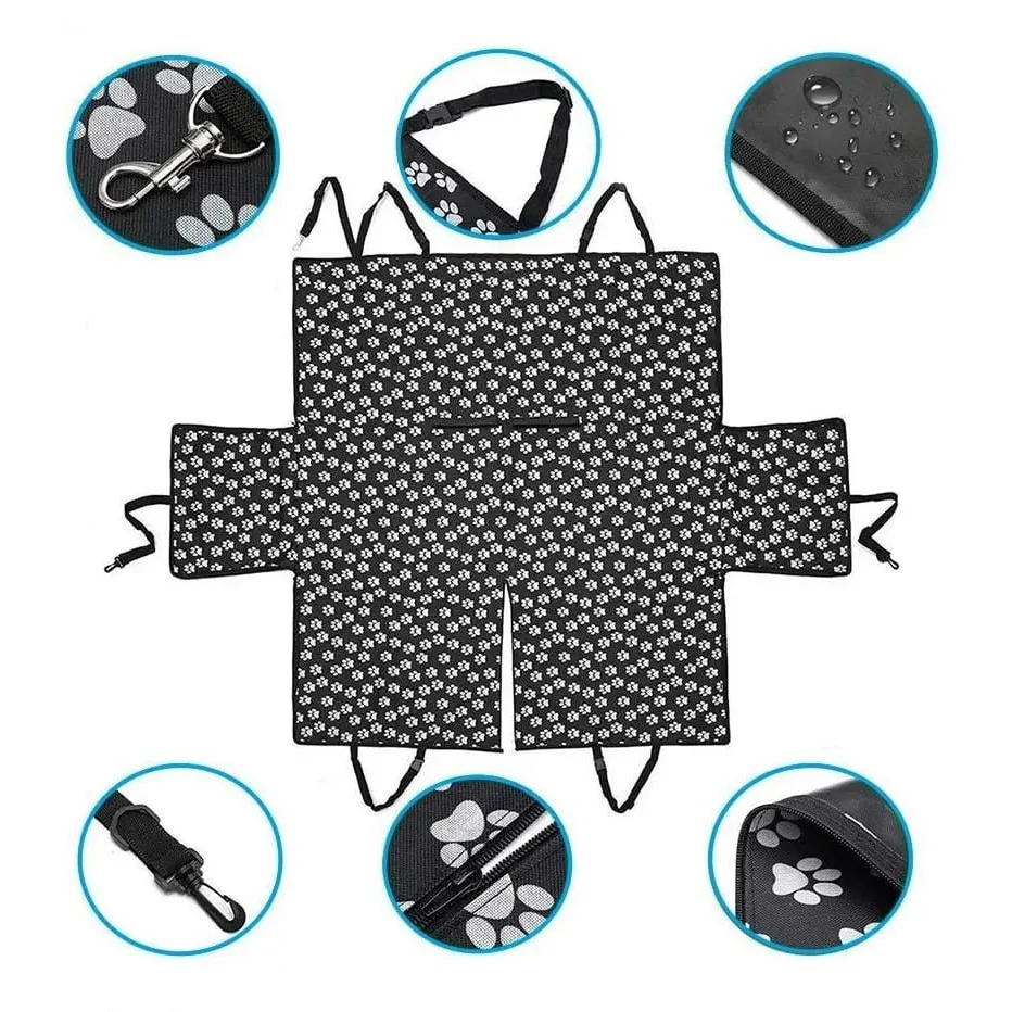 Housse de siège pour chien à motifs patte de chien – Image 7
