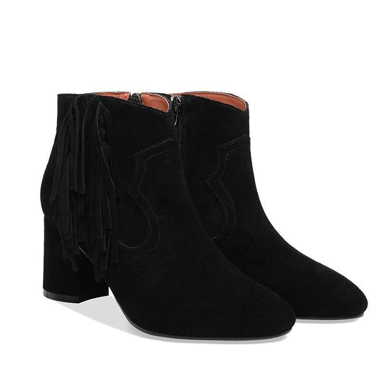Bottes Western A Frange Femme – Image 3