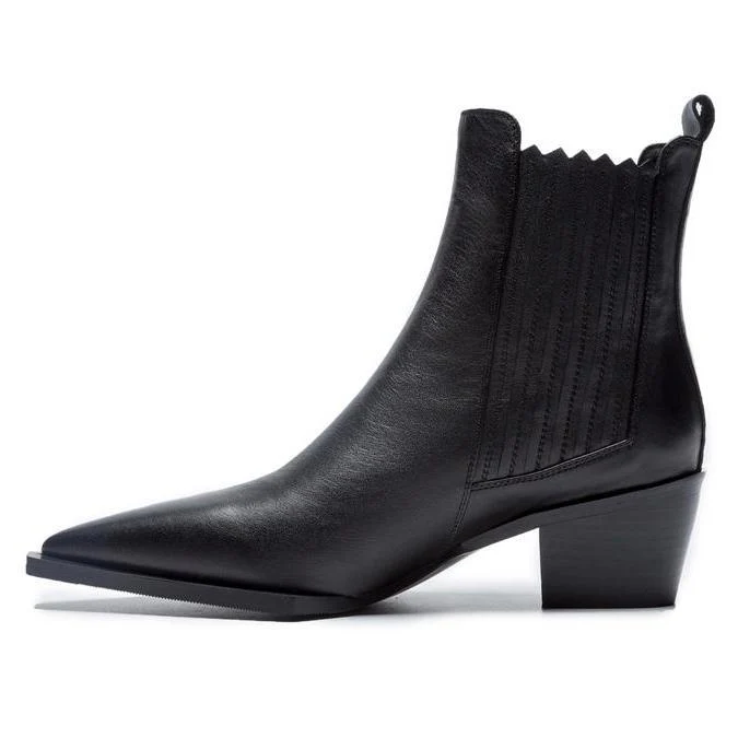 Bottines Western Noir Femme – Image 2